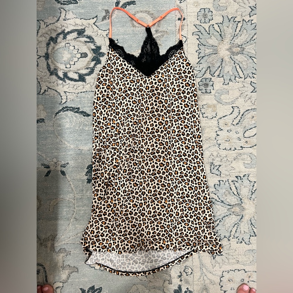 P.J. Salvage, Leopard Print Racerback Nightgown, Size M